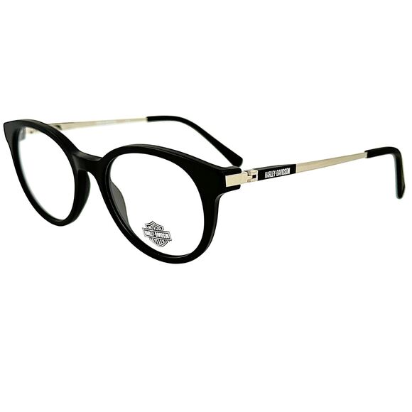 Harley Davidson HD0144T Unisex Plastic Eyeglass Frame 002 Matte Black 49-18 - Picture 1 of 5